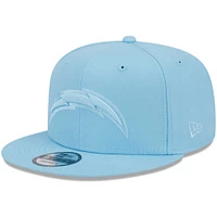 Men's New Era Powder Blue Los Angeles Chargers Color Pack Brights 9FIFTY Snapback Hat