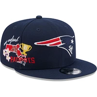 Men's New Era Navy New England Patriots Icon 9FIFTY Snapback Hat