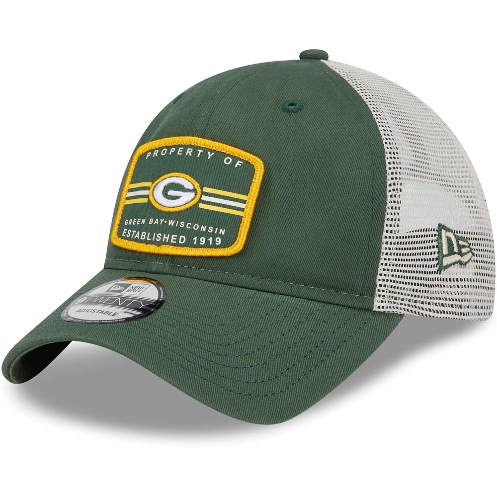 Men's New Era  Green Green Bay Packers Property Trucker 9TWENTY Adjustable Hat