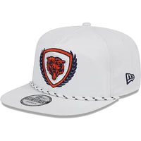 Men's New Era White Chicago Bears Tee Golfer 9FIFTY Snapback Hat