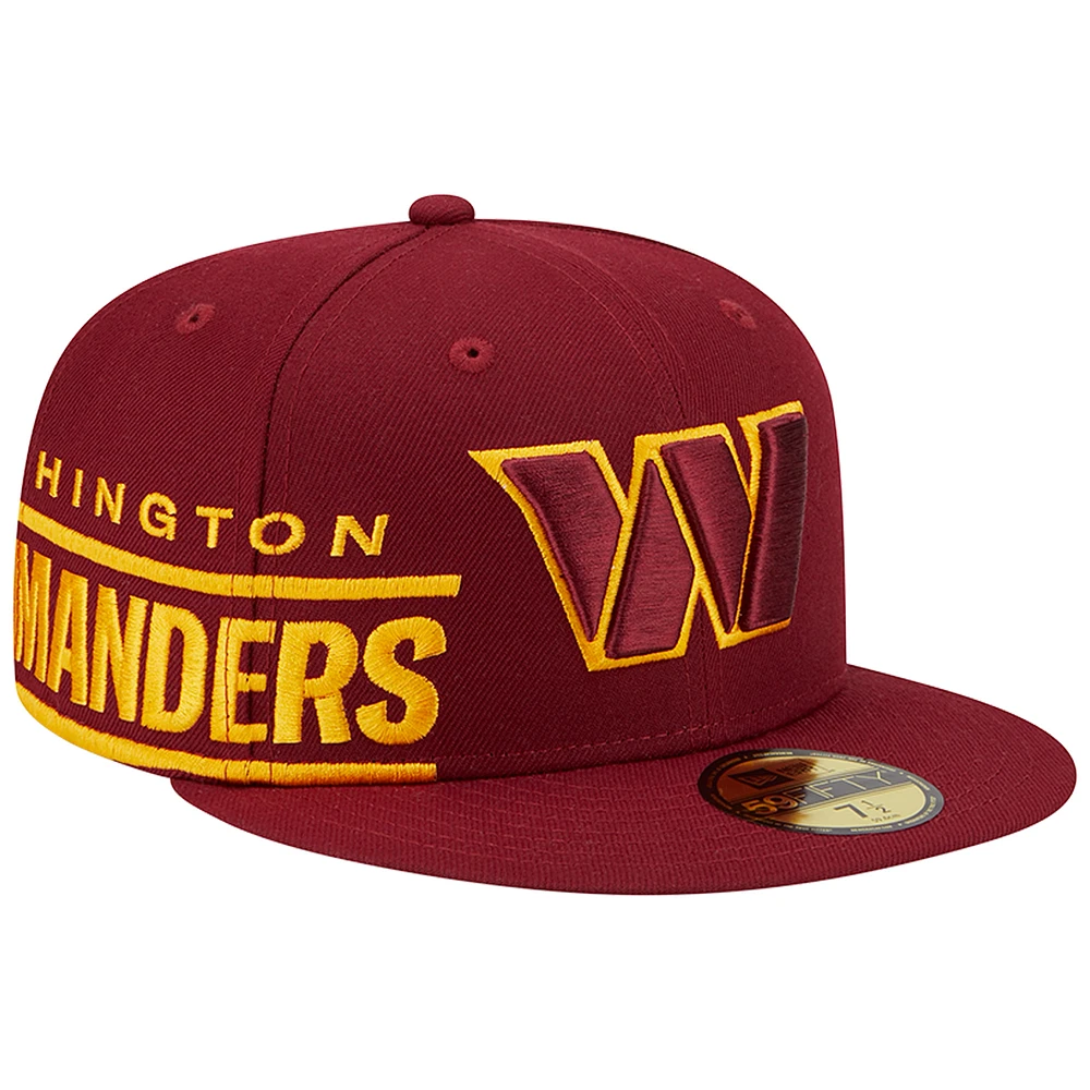 Men's New Era Burgundy Washington Commanders Arch 59FIFTY Fitted Hat