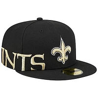 Men's New Era Black Orleans Saints Arch 59FIFTY Fitted Hat