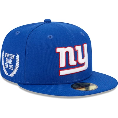 Men's New Era Royal New York Giants Camo Undervisor 59FIFTY Fitted Hat