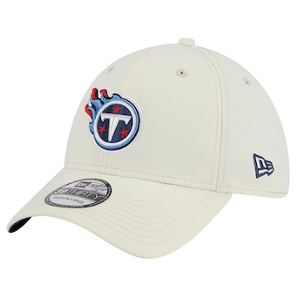 Men's New Era Cream Tennessee Titans Classic 39THIRTY Flex Hat