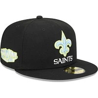 Men's New Era Black New Orleans Saints Multi 59FIFTY Fitted Hat