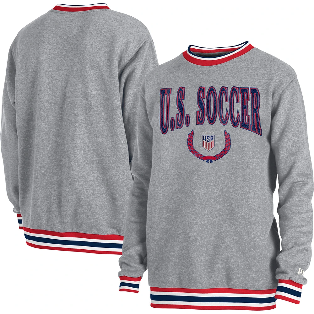 Men's New Era Gray USMNT Throwback Sweatshirt