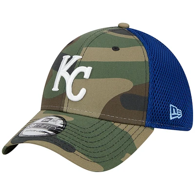 Men's New Era Camo Kansas City Royals Team Neo 39THIRTY Flex Hat