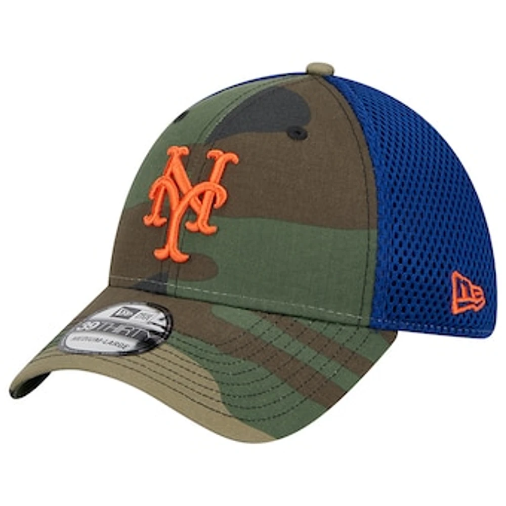 Men's New Era Camo New York Mets Team Neo 39THIRTY Flex Hat