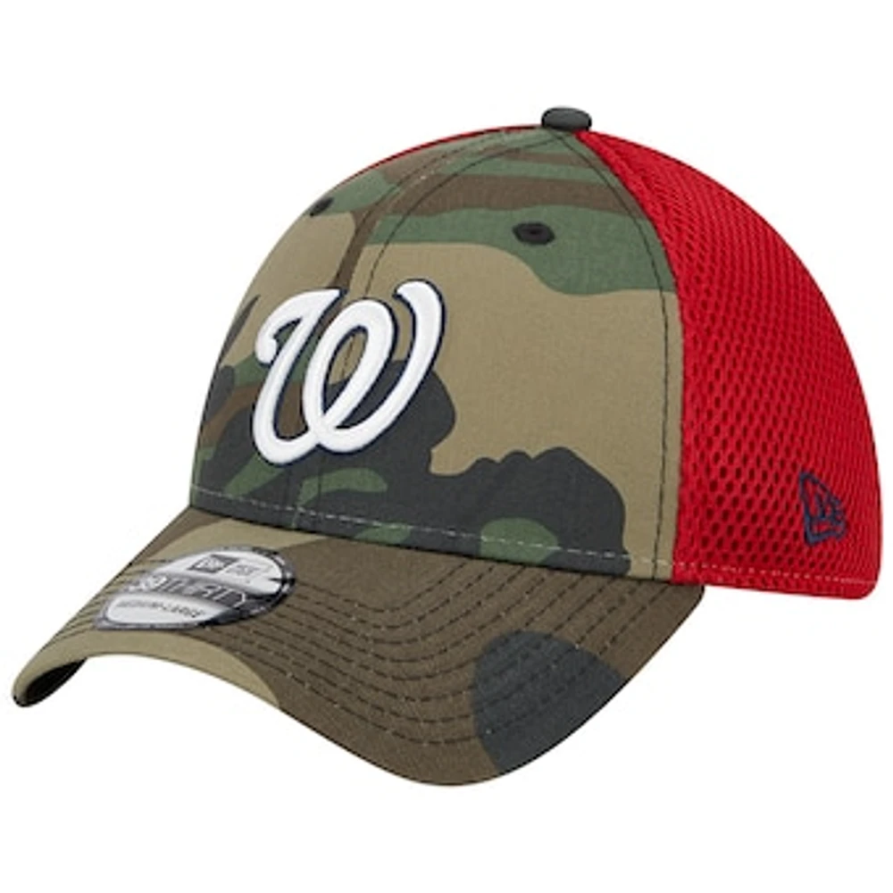 Men's New Era Camo Washington Nationals Team Neo 39THIRTY Flex Hat