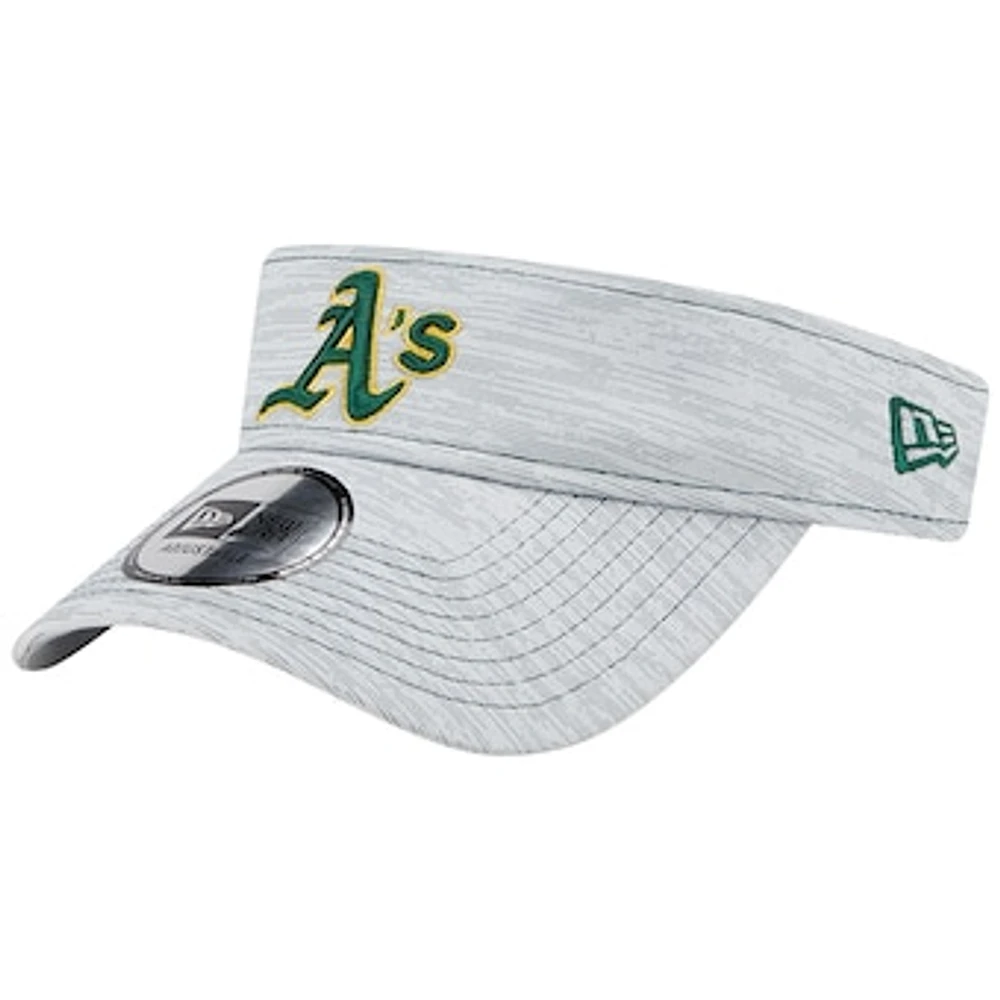 Men's New Era Gray Athletics Adjustable Visor