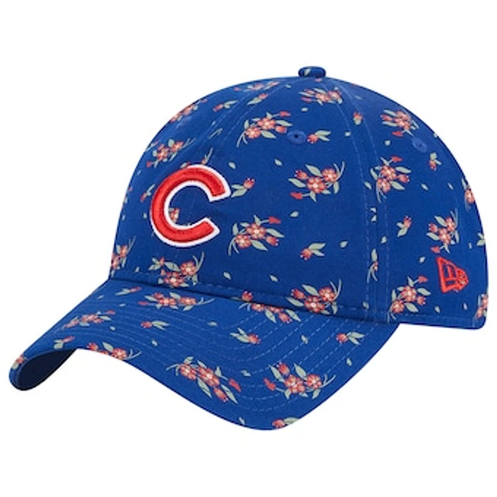 Women's New Era  Royal Chicago Cubs Bloom 9TWENTY Adjustable Hat