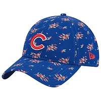 Women's New Era  Royal Chicago Cubs Bloom 9TWENTY Adjustable Hat