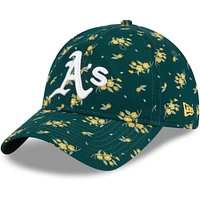 Youth New Era Green Athletics Bloom 9TWENTY Adjustable Hat