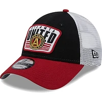 Men's New Era Black/Red Atlanta United FC Patch 9FORTY Trucker Snapback Hat