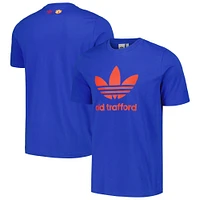 Men's adidas Originals  Blue Manchester United Trefoil T-Shirt