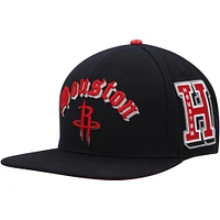 Men's Pro Standard Black Houston Rockets Old English Snapback Hat