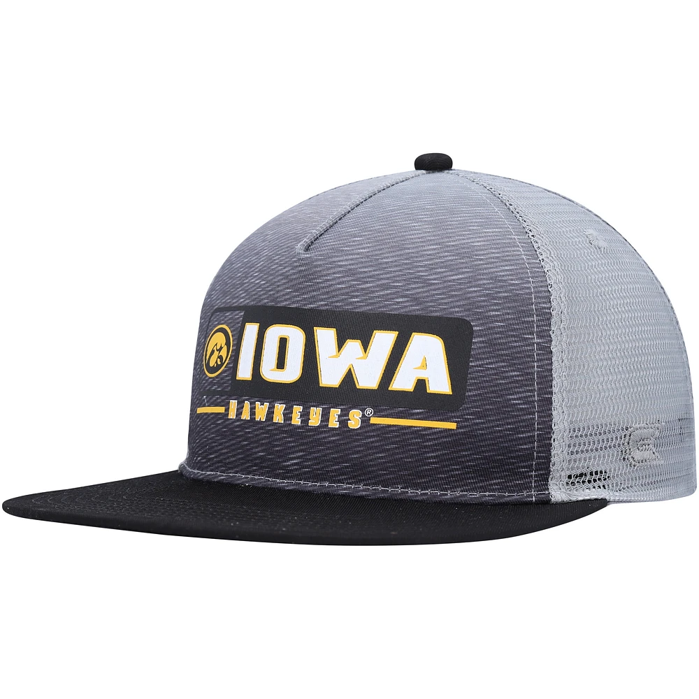 Men's Colosseum  Black/Gray Iowa Hawkeyes Snapback Hat