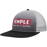 Men's Colosseum Gray Temple Owls Snapback Hat