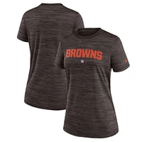 Women's Nike Brown Cleveland Browns Sideline Velocity Performance T-Shirt