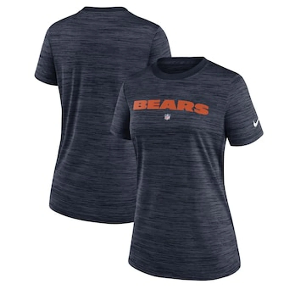 Women's Nike Navy Chicago Bears Sideline Velocity Performance T-Shirt