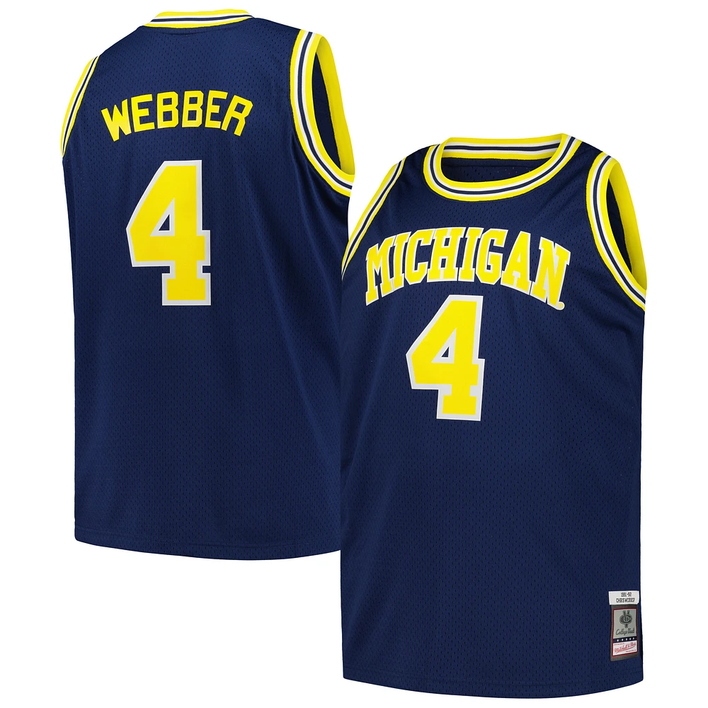 Men's Mitchell & Ness Chris Webber Navy Michigan Wolverines 1991/92 Big Tall Swingman Jersey