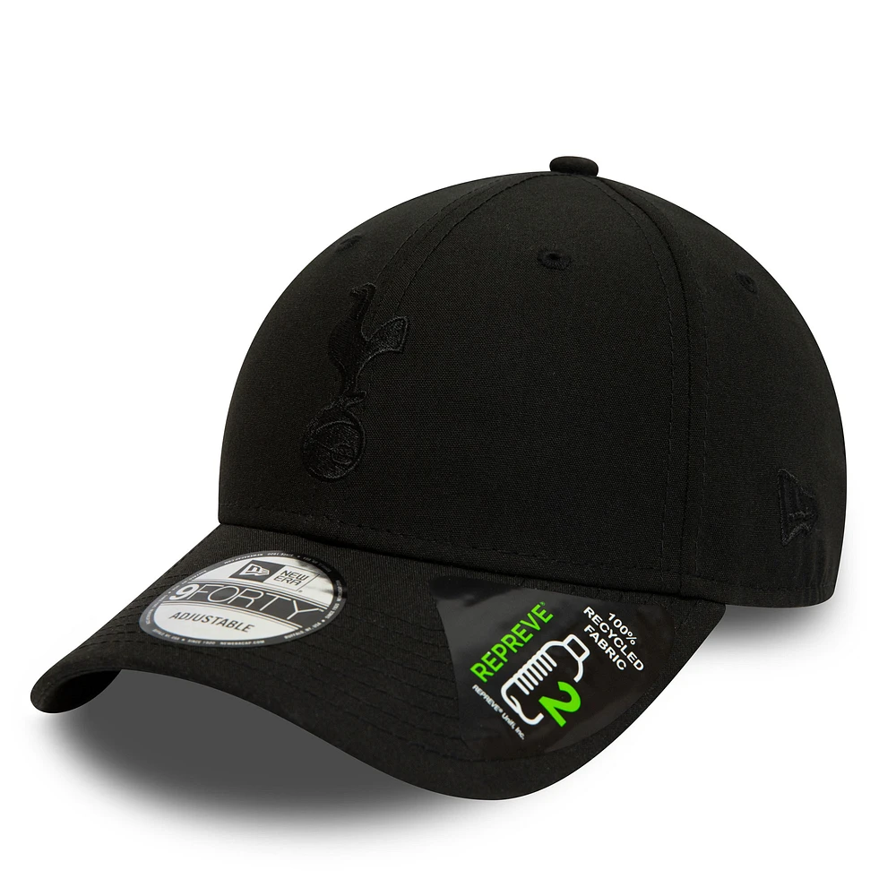 Men's New Era Black Tottenham Hotspur Logo Repreve 9FORTY Adjustable Hat