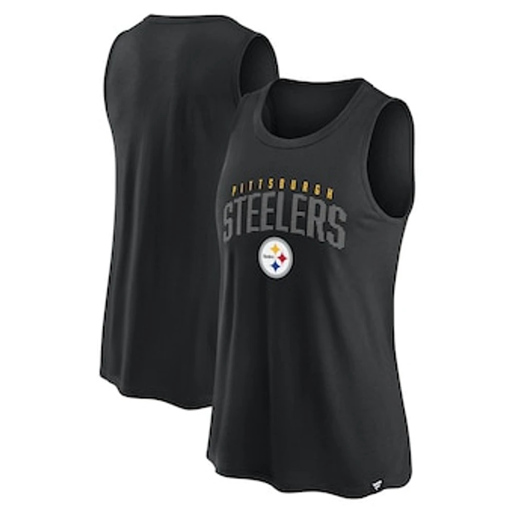 Women's Fanatics Black Pittsburgh Steelers Classic Rhine Tank Top