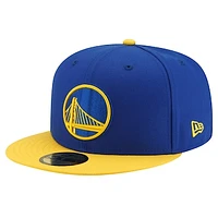 Men's New Era Royal/Gold Golden State Warriors 2-Tone 59FIFTY Fitted Hat