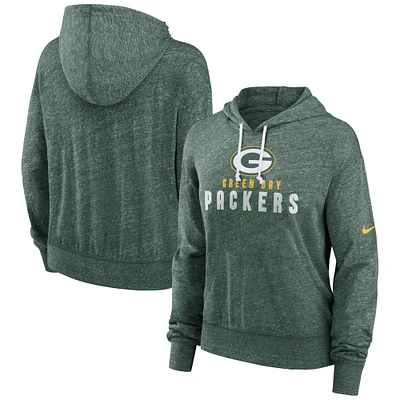 Women's Nike Green Green Bay Packers Gym Vintage Lightweight Pullover Hoodie