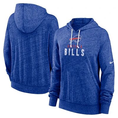 Women's Nike Royal Buffalo Bills Plus Size Gym Vintage Pullover Hoodie