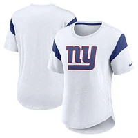 Women's Nike White New York Giants Fashion Slub Top