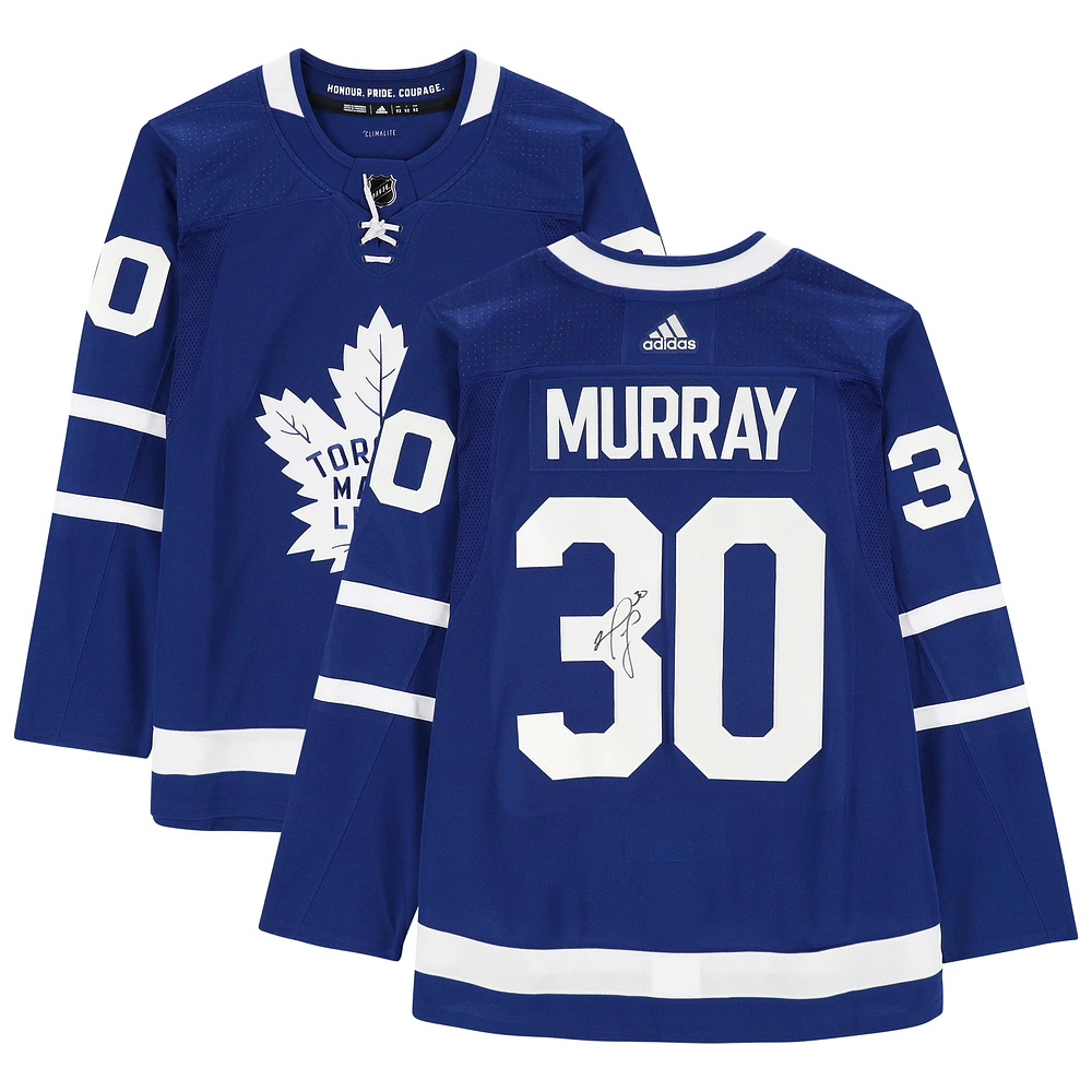 Matt Murray Toronto Maple Leafs Autographed Adidas Authentic Jersey