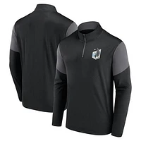 Men's Fanatics Black Minnesota United FC Logo Quarter-Zip Top