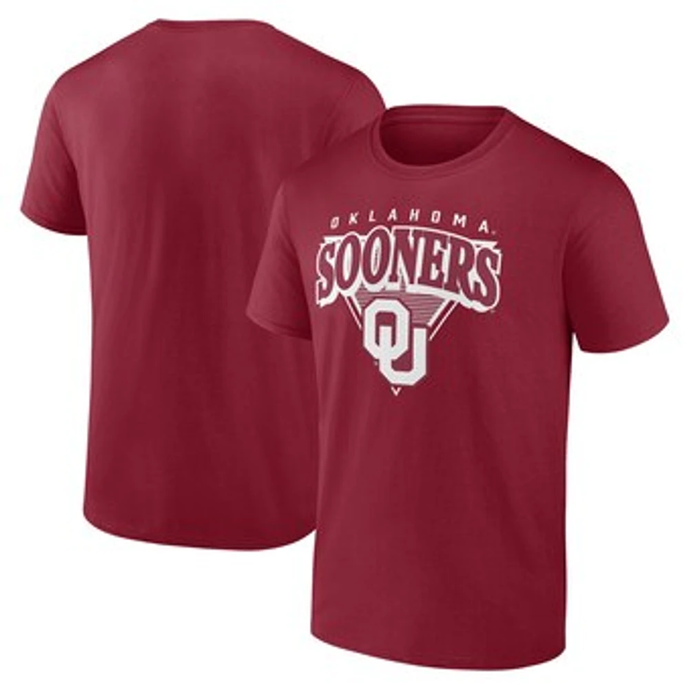 Men's Fanatics Crimson Oklahoma Sooners Modern Tri T-Shirt