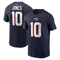 Men's Nike Mac Jones Navy New England Patriots Player Name & Number T-Shirt