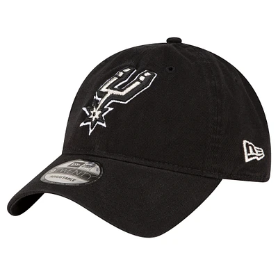 Men's New Era Black San Antonio Spurs Team 2.0 9TWENTY Adjustable Hat