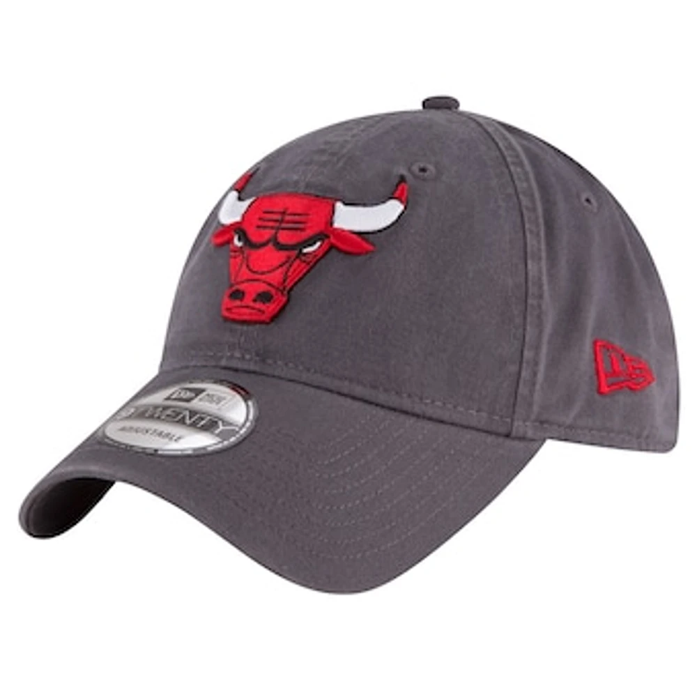 Men's New Era Charcoal Chicago Bulls Team 2.0 9TWENTY Adjustable Hat