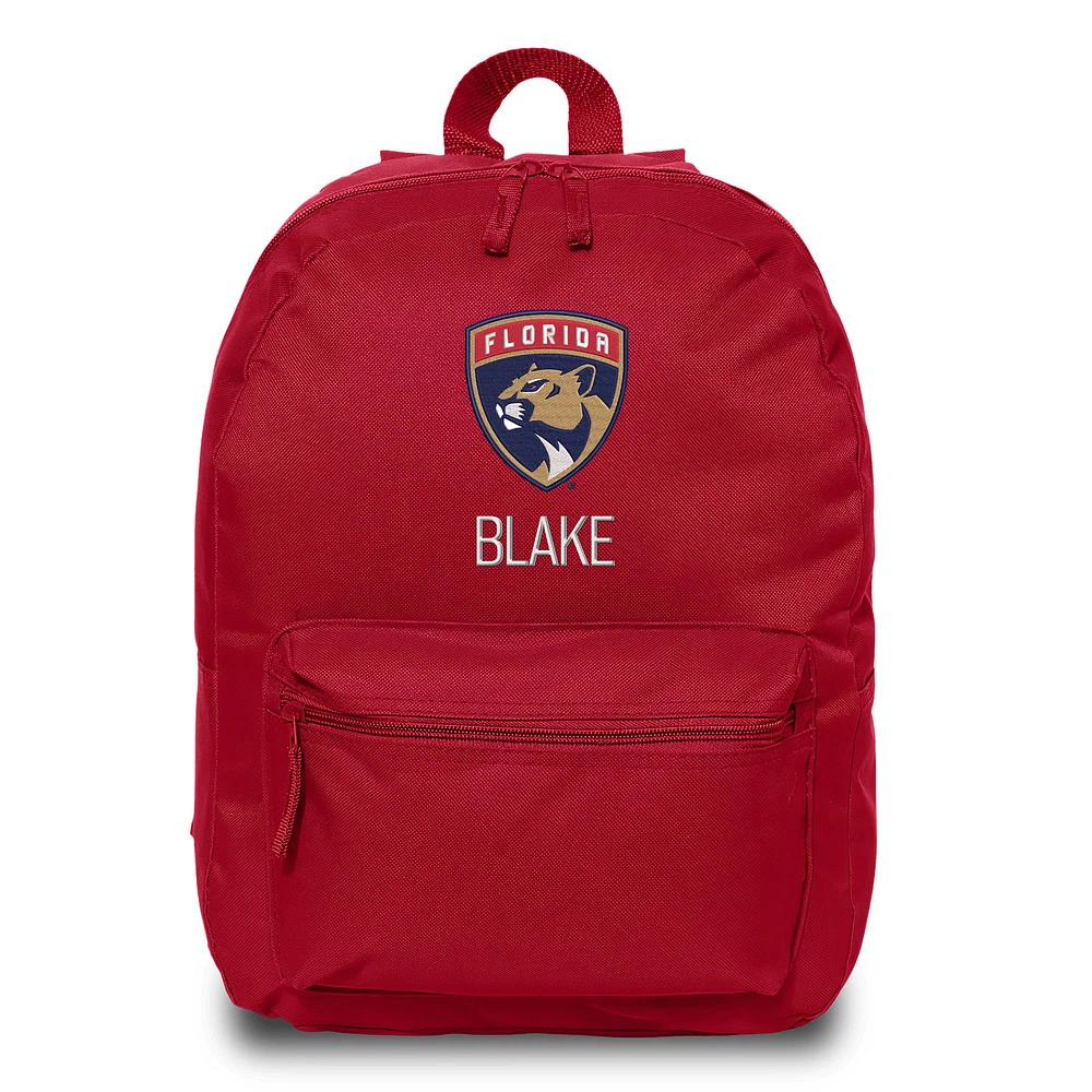 Red Florida Panthers Personalized Backpack