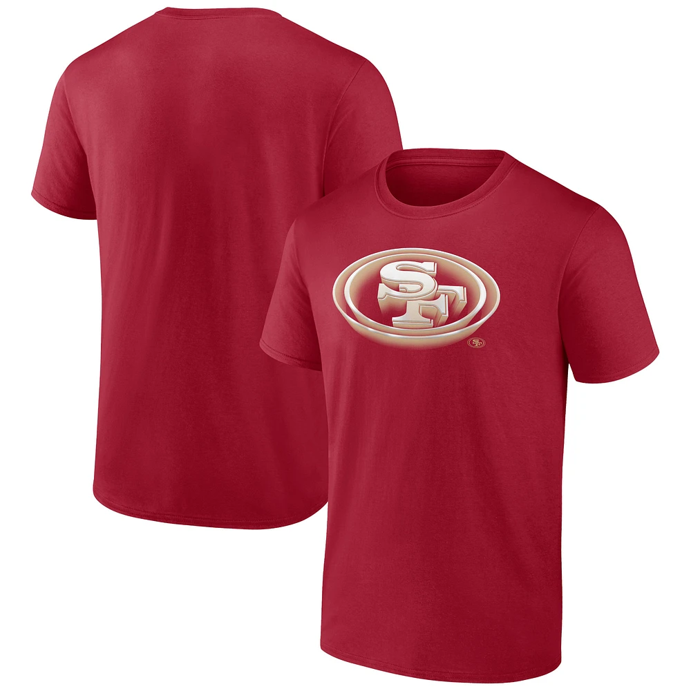 Men's Fanatics Scarlet San Francisco 49ers Chrome Dimension T-Shirt