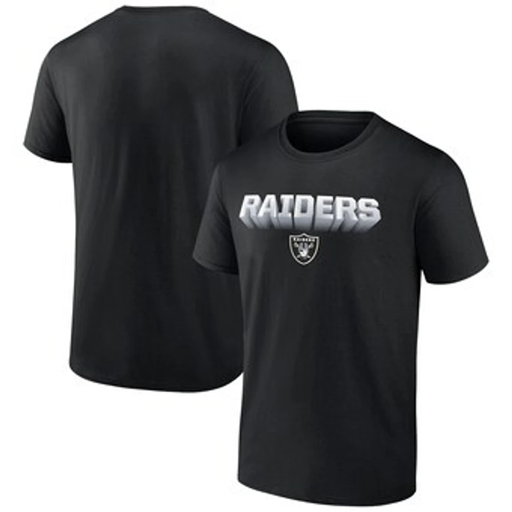 Men's Fanatics Black Las Vegas Raiders Chrome Dimension T-Shirt