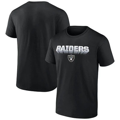 Men's Fanatics Black Las Vegas Raiders Chrome Dimension T-Shirt