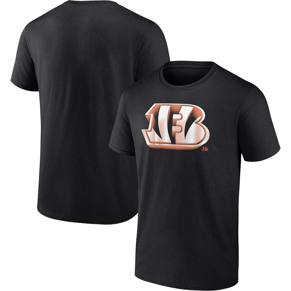 Men's Fanatics Black Cincinnati Bengals Chrome Dimension T-Shirt