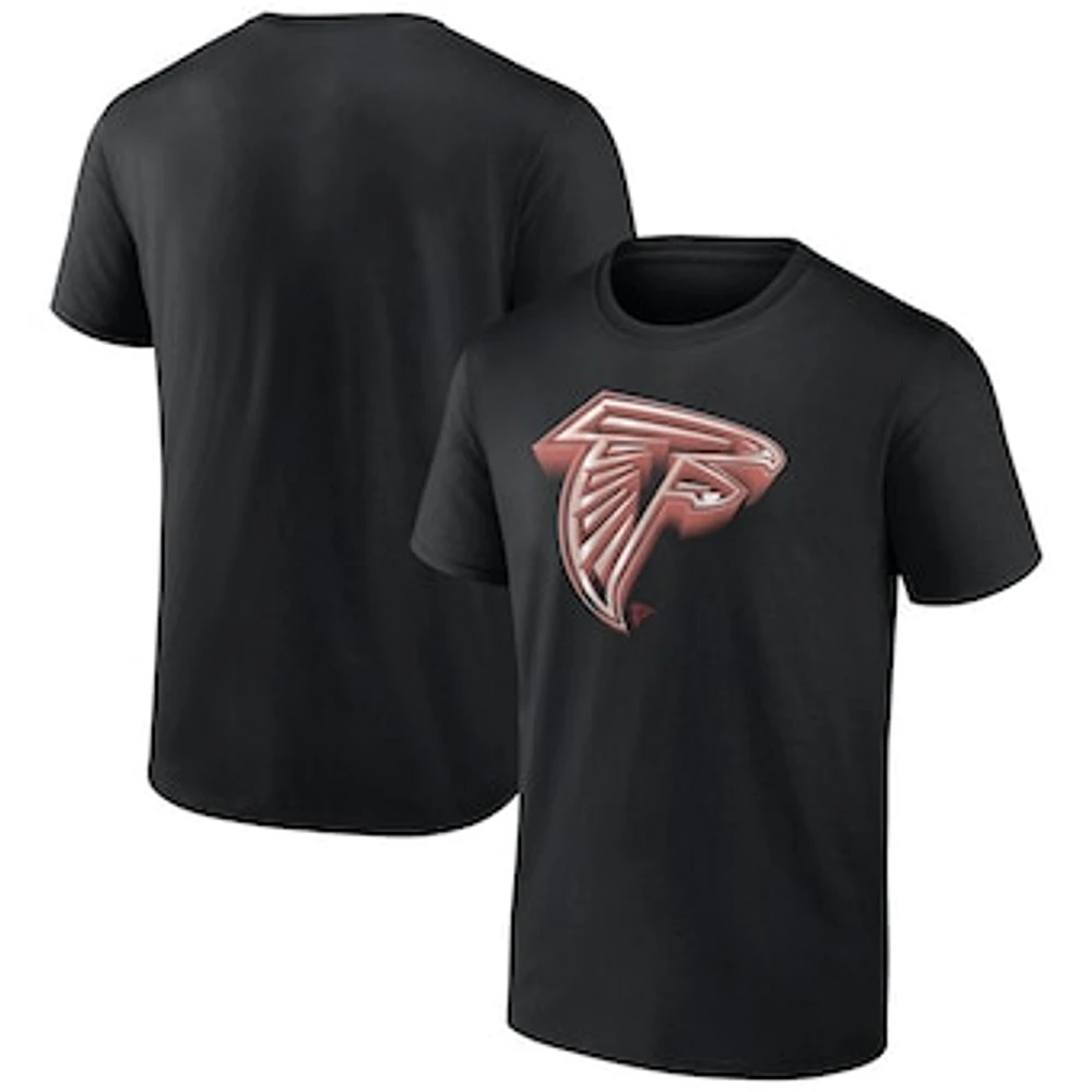 Men's Fanatics Black Atlanta Falcons Chrome Dimension T-Shirt