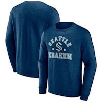 Men's Fanatics Navy Seattle Kraken Classic Arch Pullover Sweatshirt