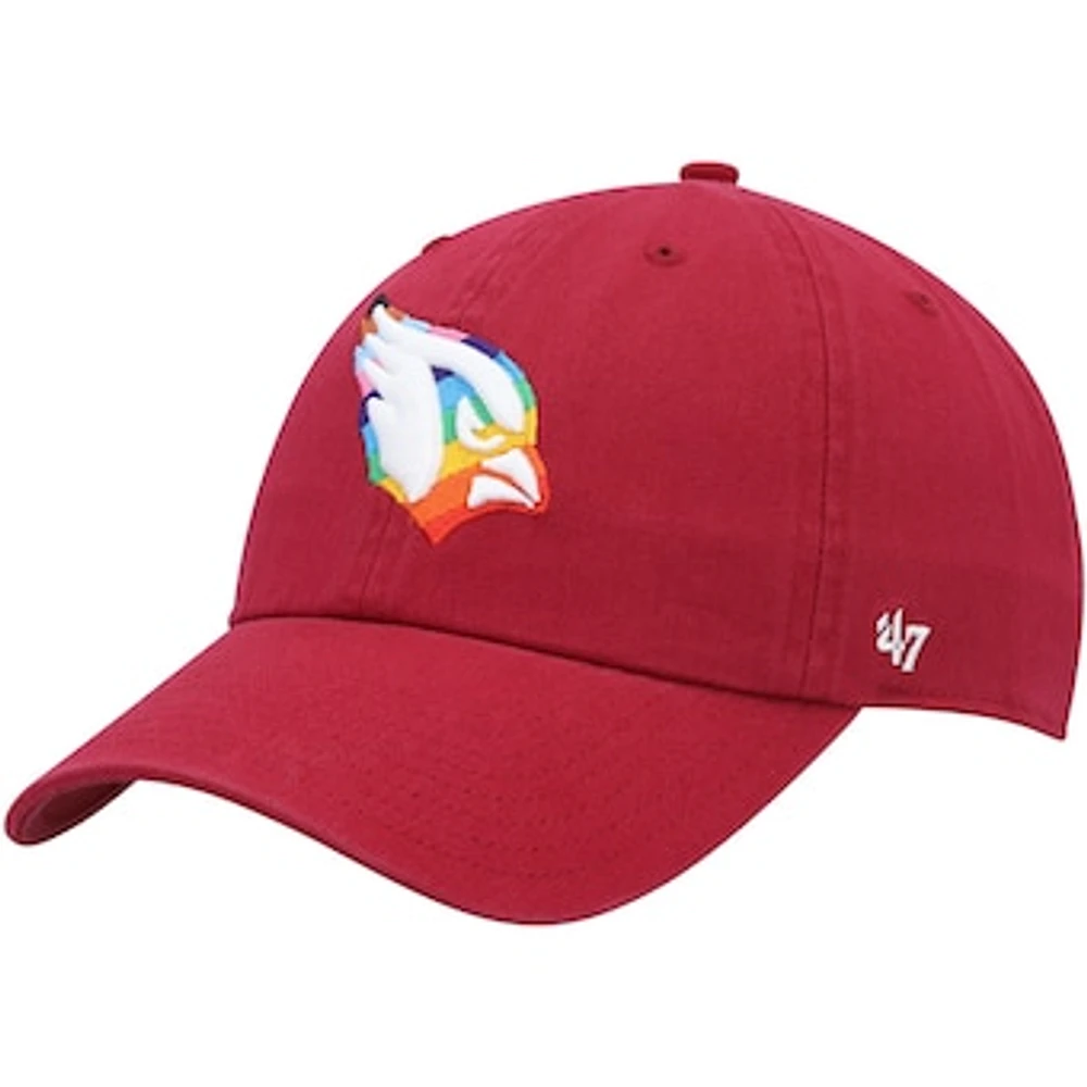 Men's '47 Cardinal Arizona Cardinals Pride Clean Up Adjustable Hat