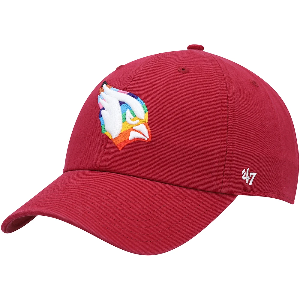 Men's '47 Cardinal Arizona Cardinals Pride Clean Up Adjustable Hat