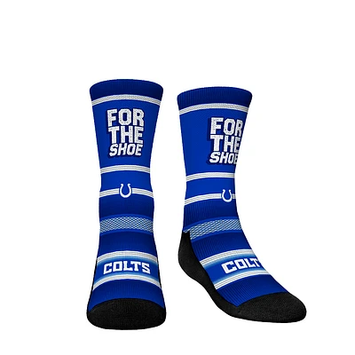 Youth Rock Em Socks Indianapolis Colts Team Slogan Crew Socks