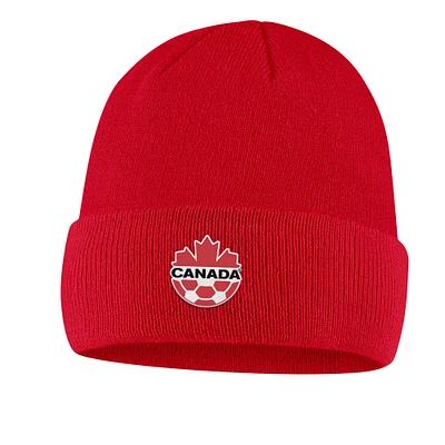 Men's Nike Red Canada Soccer Primary Logo Cuffed Knit Hat