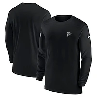 Men's Nike Black Atlanta Falcons Sideline Coach Performance Long Sleeve T-Shirt