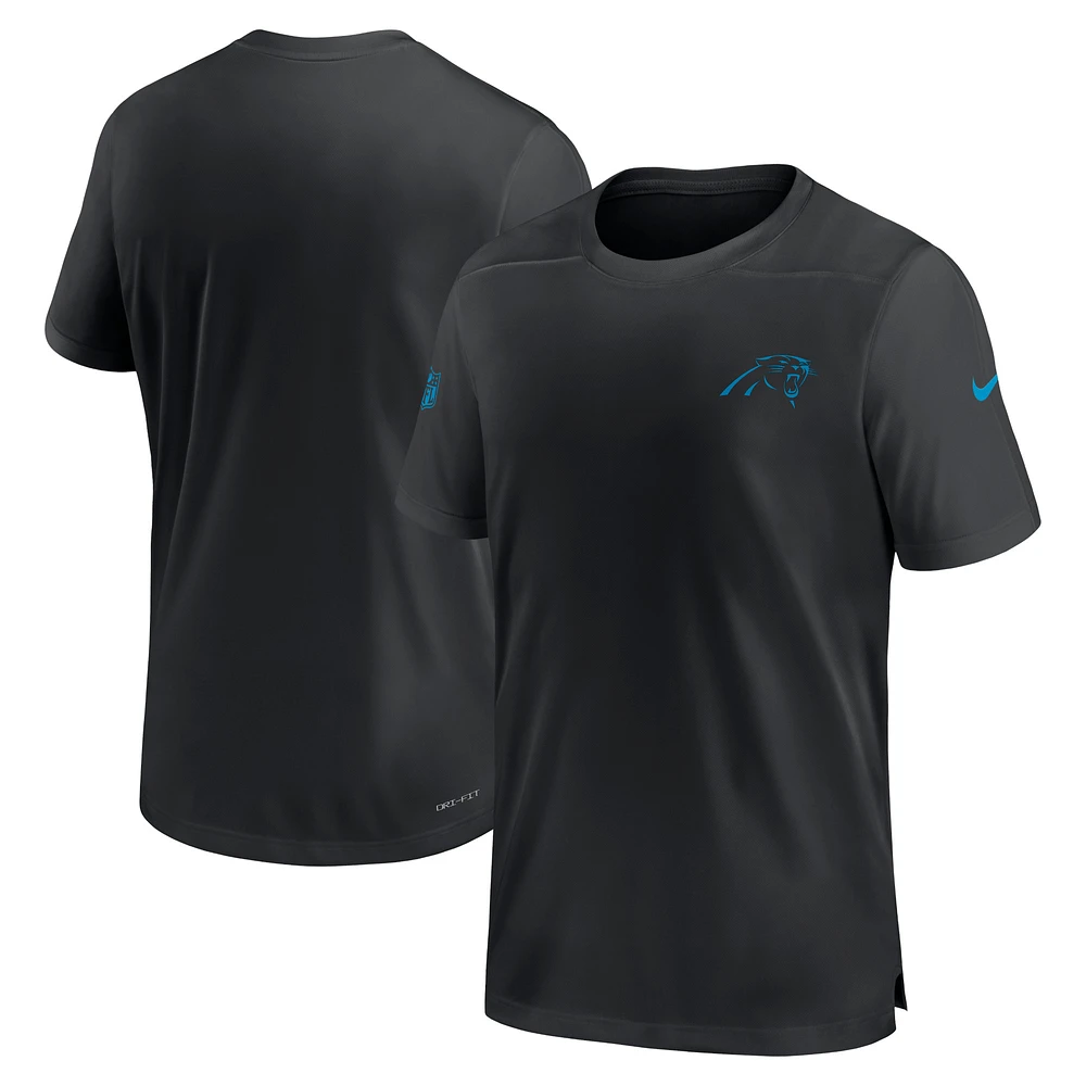 Men's Nike  Black Carolina Panthers Sideline Coach Performance T-Shirt